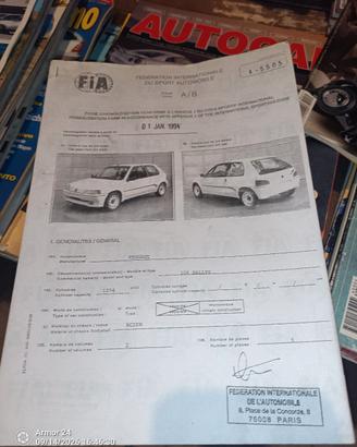 f i c h e technique Peugeot 106 rallye
