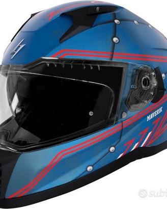 CASCO INTEGRALE MOTO STORMER BLU VISIERA PARASOLE