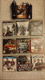 10 giochi ps3 + controller + microfono