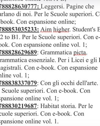 Liceo scientifico libri