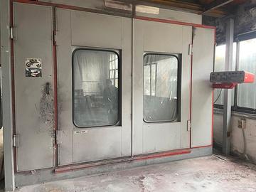 Cabina di verniciatura e parete di carteggiatura
