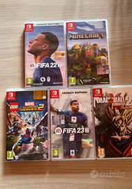 Set 5 giochi Nintendo switch