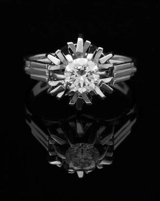 ANELLO SOLITARIO IN ORO 18KT 750 BRILLANTE 0.80 CT