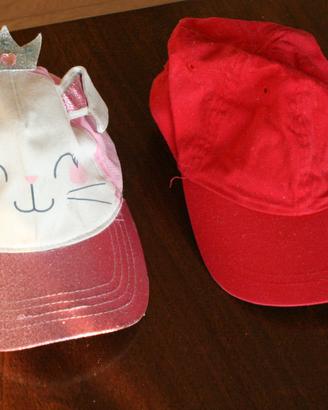 Cappellino Bambini Rosso ed uno Rosa