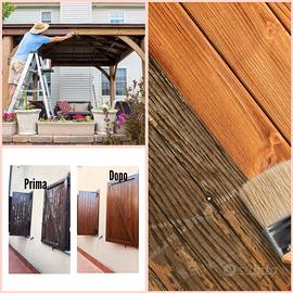 veranda in legno restauro