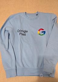 felpa Google pixel azzurra