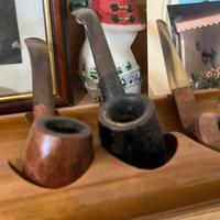 Portapipe in legno con pipe in legno