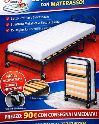🛏LETTO "GABBIETTA" CON MATERASSO INCLUSO