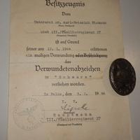 Verwundetenabzeichen in Schwarz Wehrmacht WW2