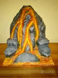 Diorama Vulcano/isola della regina nera