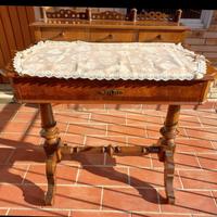 Scrivania in legno e radica anni 1930