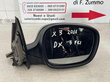 SPECCHIETTO RETROVISORE DESTRO BMW X3 2a Serie 511
