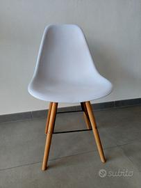 Set 6 sedie bianche stile nordico