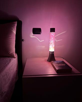 Lampada glitter rosa vintage