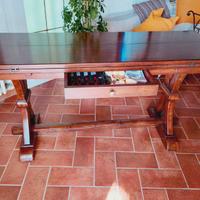 TAVOLO/CONSOLE APERTURA A LIBRO FINO A 8 POSTI