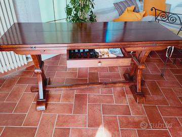 TAVOLO/CONSOLE APERTURA A LIBRO FINO A 8 POSTI