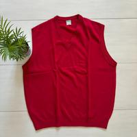 Gilet Benetton rosso in lana –  (L) Made in Italy