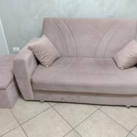 Divano letto contenitore + pouf contenitore