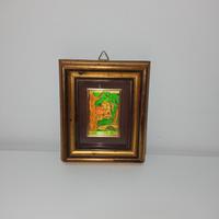 Quadro decorativo punzonato foglia oro kt 23 1/2