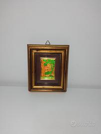 Quadro decorativo punzonato foglia oro kt 23 1/2