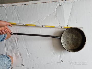 Padella in ottone con manico – diametro 25 cm, man