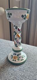 candeliere vintage in ceramica di Deruta 