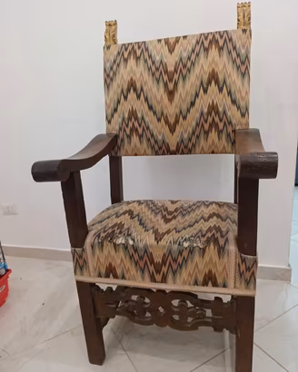 sedia Trono dell'ottocento stile Barocco 