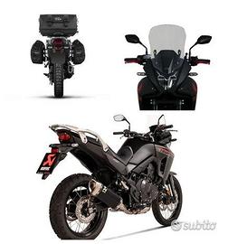 Honda Transalp 750 accessori valigie scarico plexi