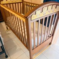 culla pali a dondolo con cassettiera