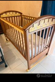 culla pali a dondolo con cassettiera