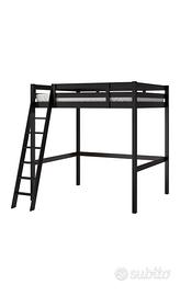 Storå Struttura letto soppalco nero ikea 140x200