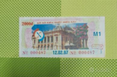 biglietto della lotteria Vietnam