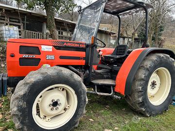 Trattore Same , rimorchio e pala