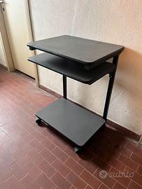 Mobiletto a rotelle per pc e stampante