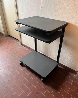 Mobiletto a rotelle per pc e stampante