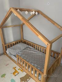 Struttura letto con materasso montessoriano