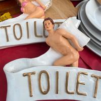 Insegna TOILET ironica