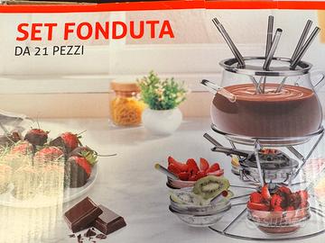 Set fonduta in vetro 21pz