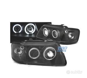 FARI PER AUDI A3 8L 96-00 ANGEL EYES CCFL FONDO NE