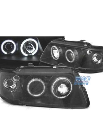 FARI PER AUDI A3 8L 96-00 ANGEL EYES CCFL FONDO NE