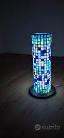 Lampada artigianale in vero mosaico e ardesiaH52