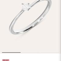 Anello oro bianco e diamante