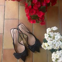 Tacchi in raso con fiocco