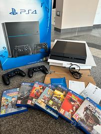 Play station 4 1 tb con 2 joystick e giochi