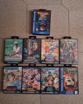 9 giochi per console Sega Mega drive completi