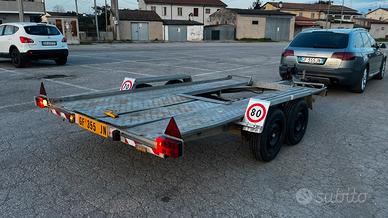 Carrello porta auto ELLEBI bi-asse