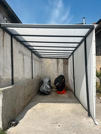 Tettoia in policarbonato antigrandine