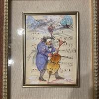 Olio su carta musicale 33x23 Roberto Fontirossi