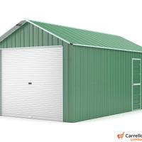 Prefabbricato box cantiere serranda 360x610 verde