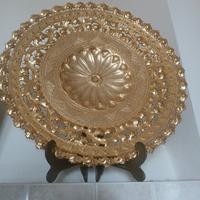 piatto marocchino in ottone bagnato nell oro